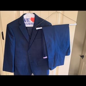 Navy window pane Ralph Lauren boys 14r suit